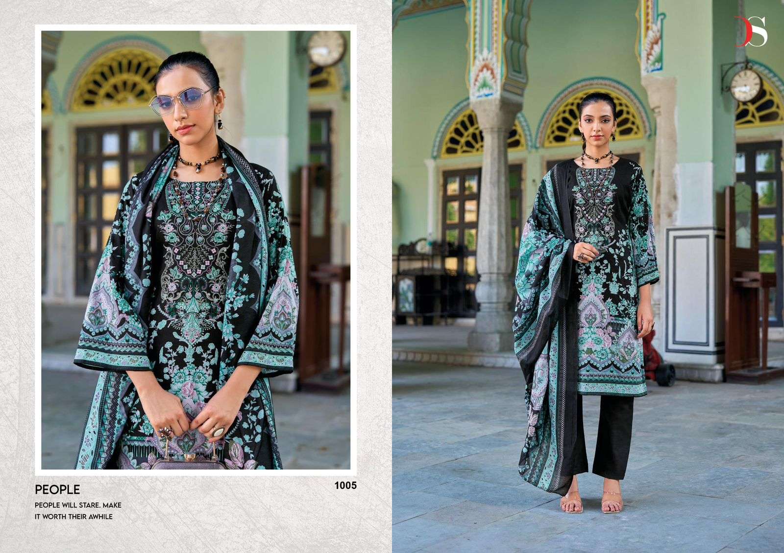 DEEPSY SUITS NAIRA COTTON PRINT WITH FANCY EMBROIDERY WORK SUIT