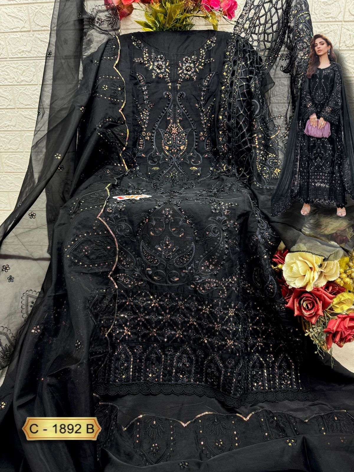  FEPIC ROSEMEEN C 1892 GORGEOUS EMBROIDERED WEDDING WEAR SUIT