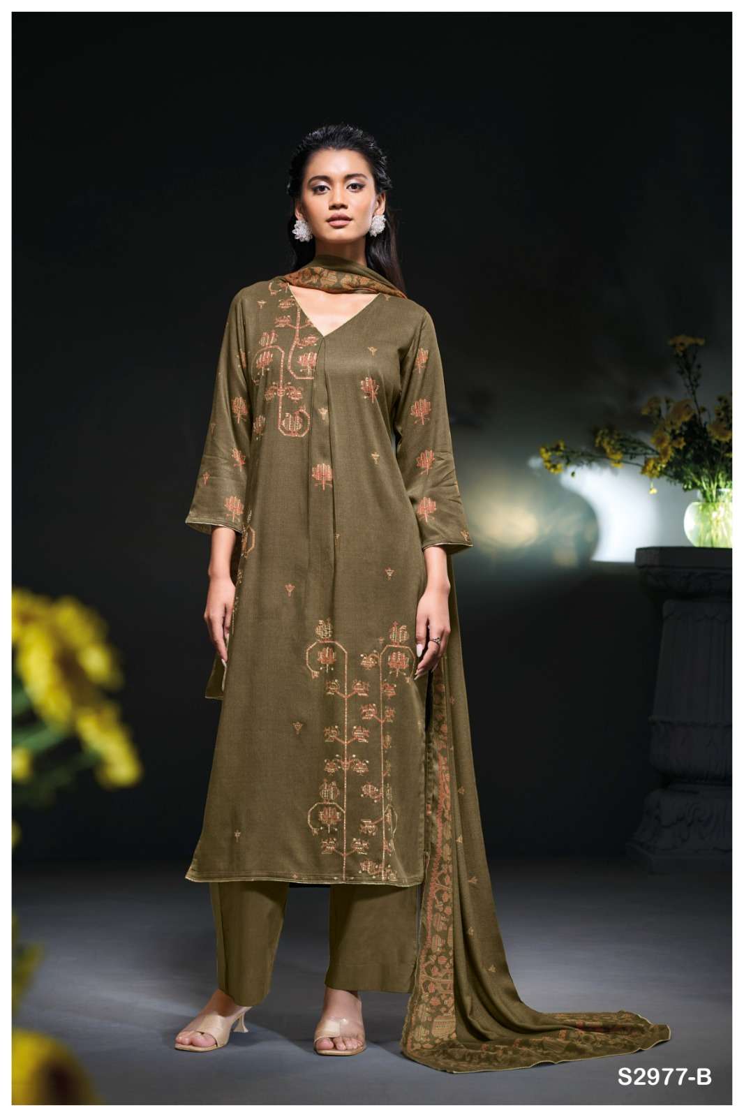 GANGA TADISA 2977 PASHMINA DESIGNER WINTER WEAR SUIT