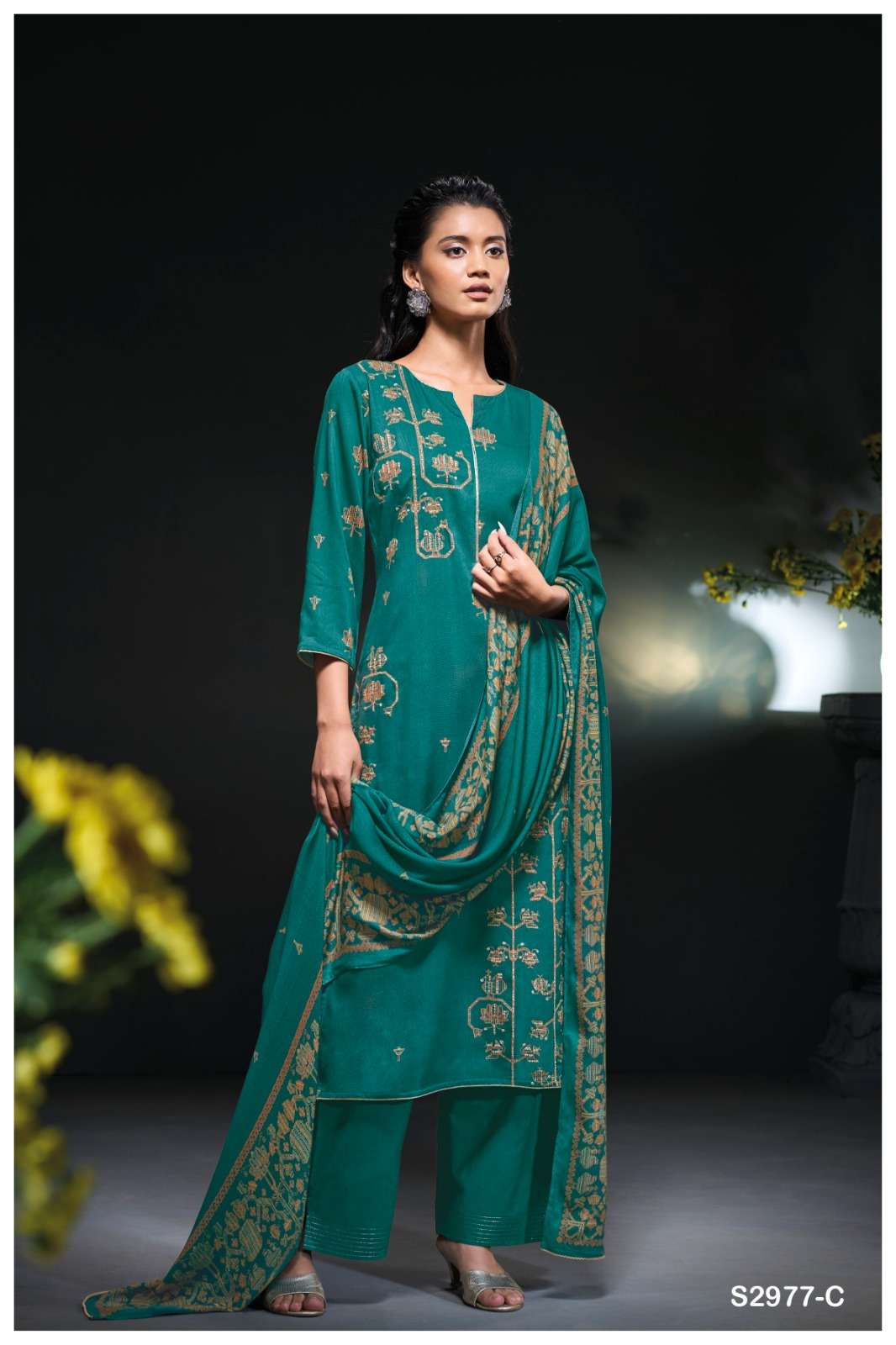 GANGA TADISA 2977 PASHMINA DESIGNER WINTER WEAR SUIT