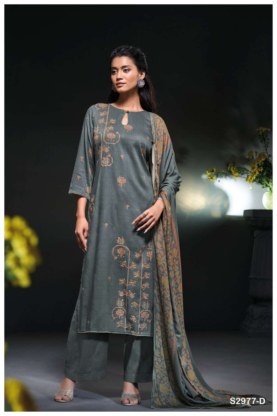 GANGA TADISA 2977 PASHMINA DESIGNER WINTER WEAR SUIT