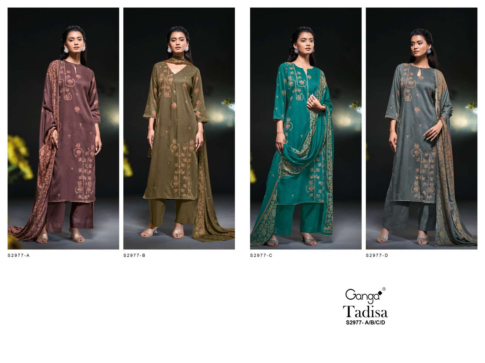 GANGA TADISA 2977 PASHMINA DESIGNER WINTER WEAR SUIT