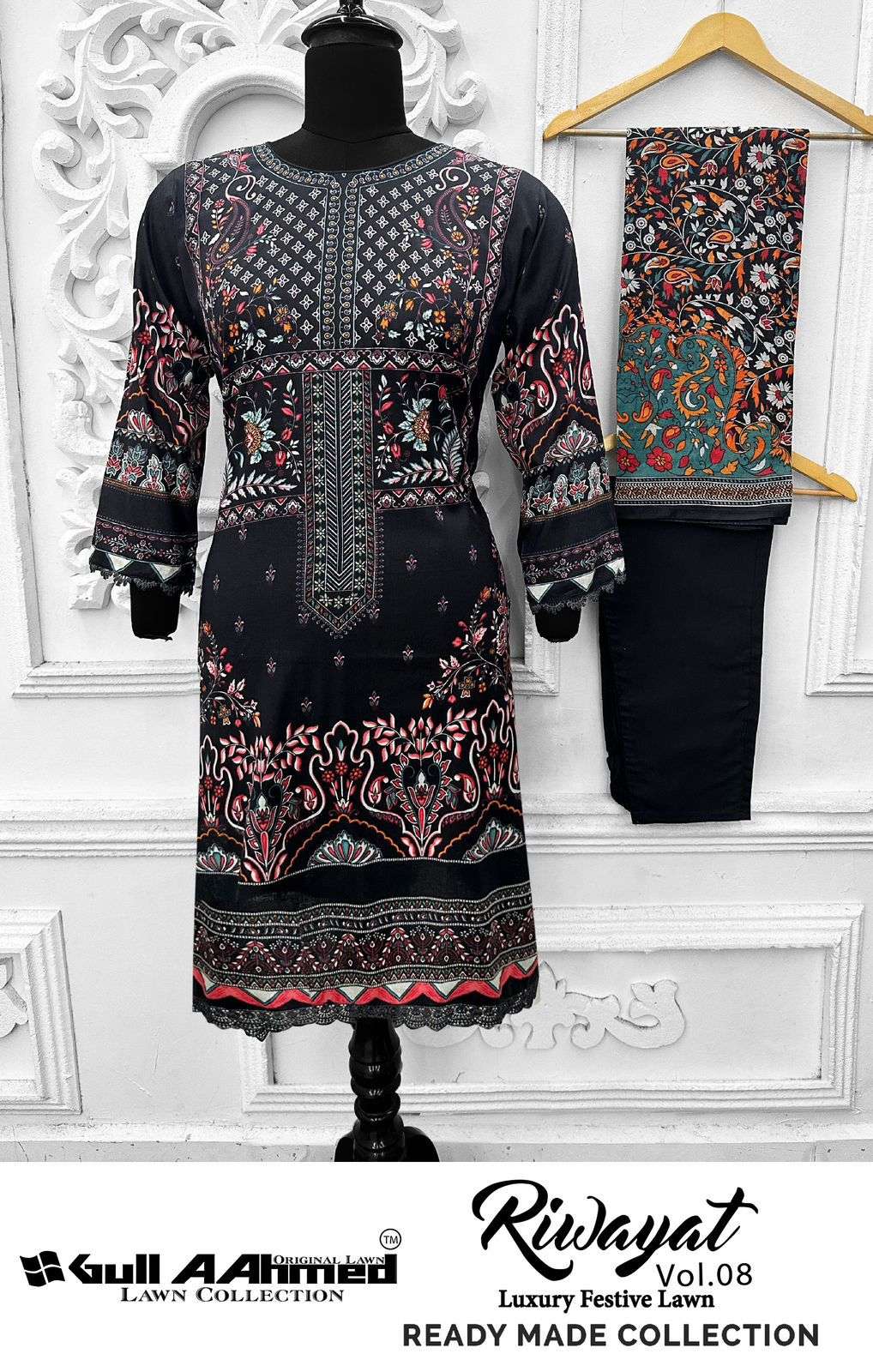 GULL AAHMED RIWAYAT VOL 8 READY MADE COLLECTION LAWN COTTON SUIT