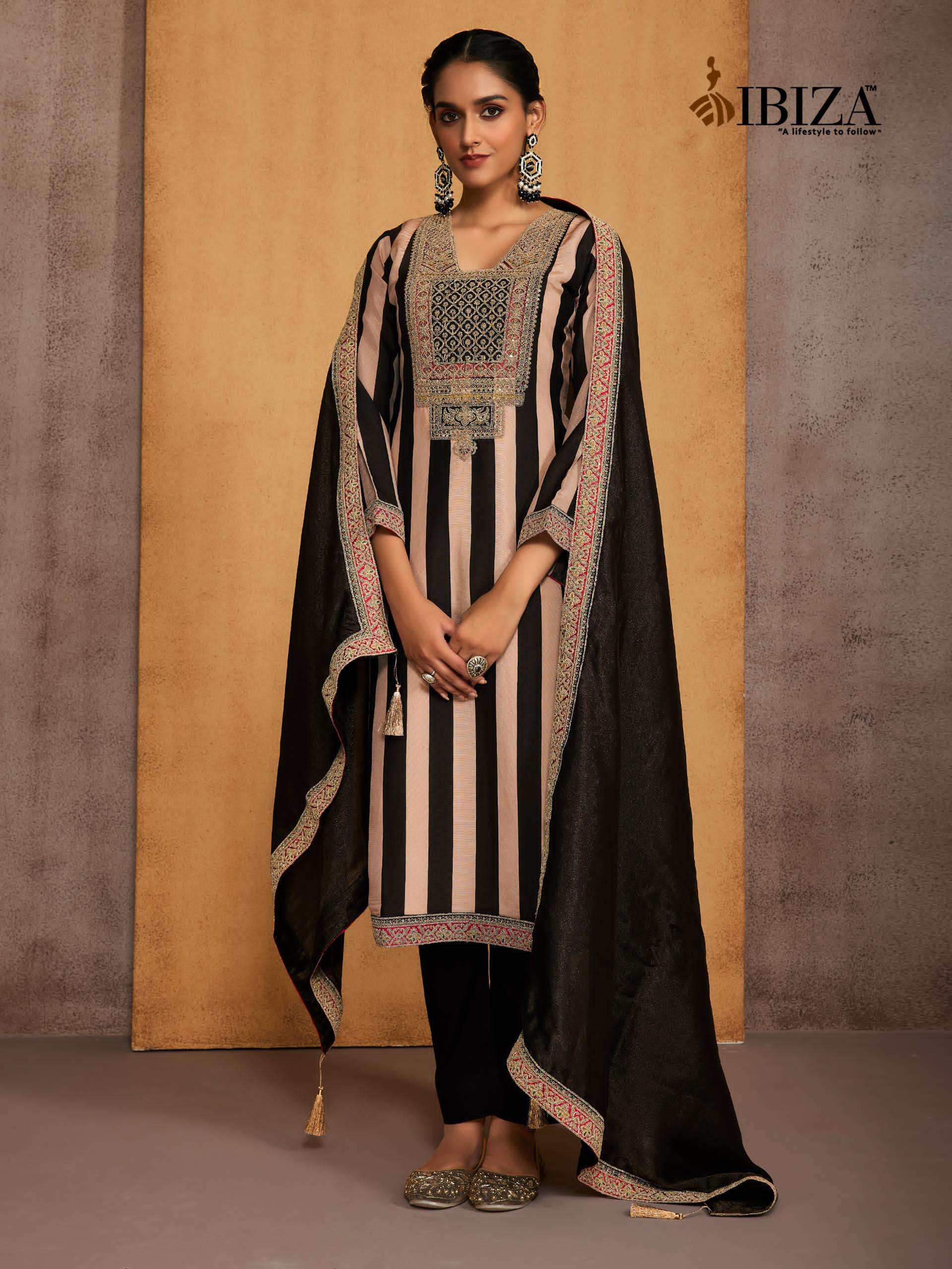  IBIZA IVANNA VISCOSE DIGITAL PRINT WITH EMBROIDERY WORK HEAVY SUIT