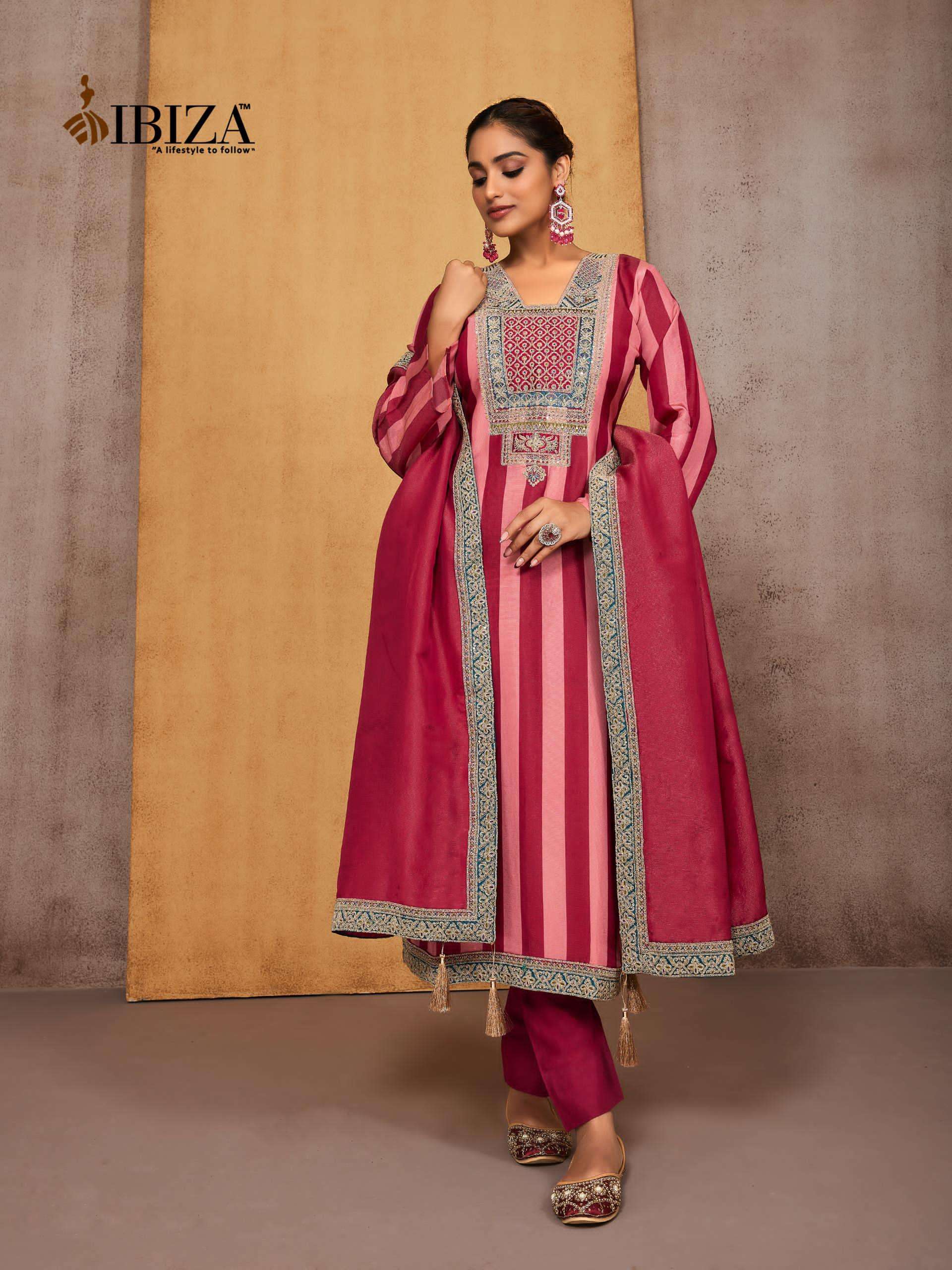  IBIZA IVANNA VISCOSE DIGITAL PRINT WITH EMBROIDERY WORK HEAVY SUIT