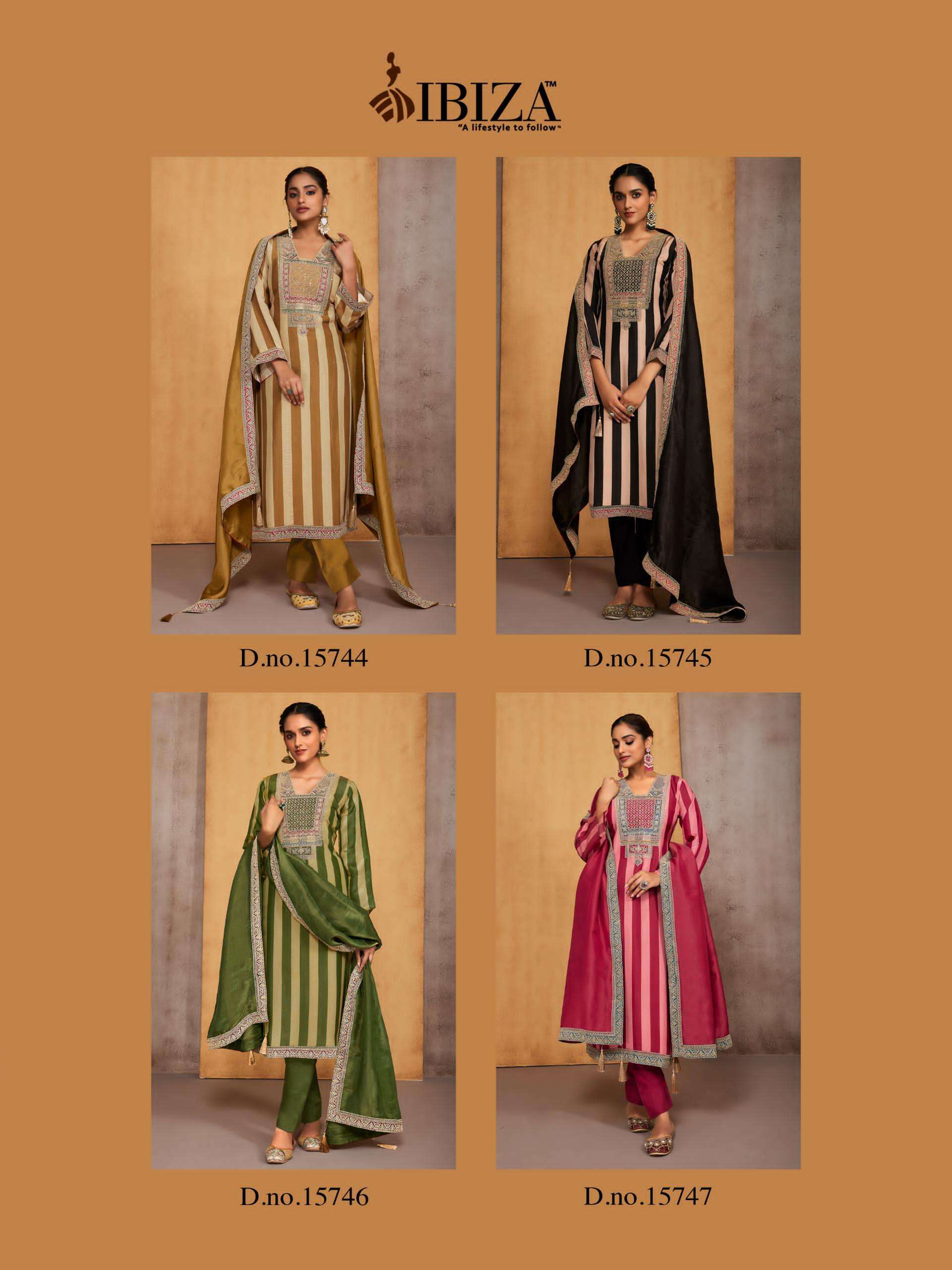  IBIZA IVANNA VISCOSE DIGITAL PRINT WITH EMBROIDERY WORK HEAVY SUIT