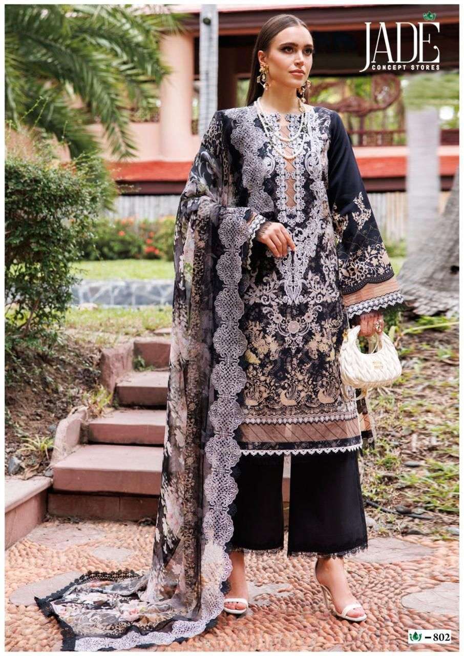 JADE CRIMSON EXCLUSIVE HEAVY LAWN COLLECTION VOL 8 LAWN COTTON DIGITAL PRINT SUIT