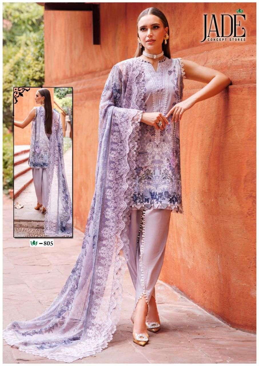 JADE CRIMSON EXCLUSIVE HEAVY LAWN COLLECTION VOL 8 LAWN COTTON DIGITAL PRINT SUIT