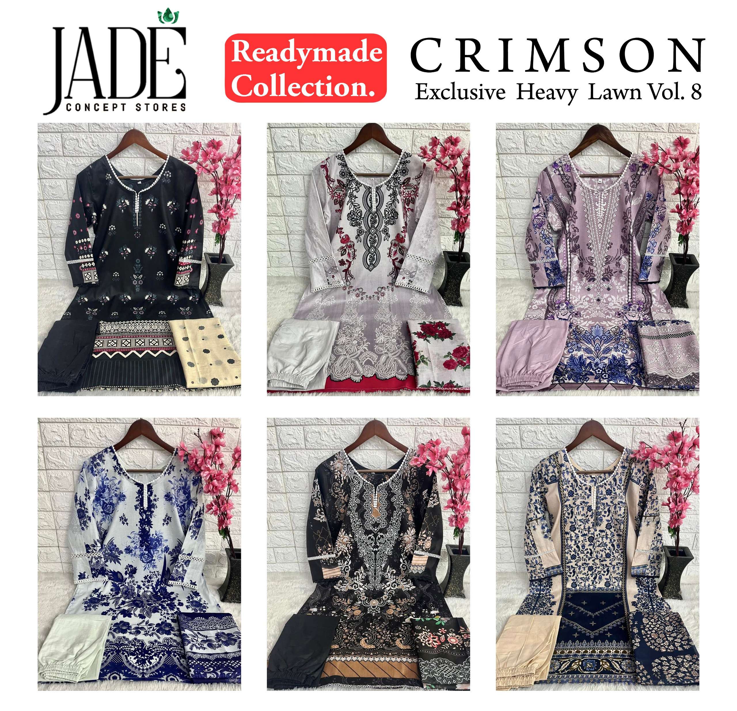 JADE CRIMSON EXCLUSIVE HEAVY LAWN VOL 8 READY MADE COLLECTION 