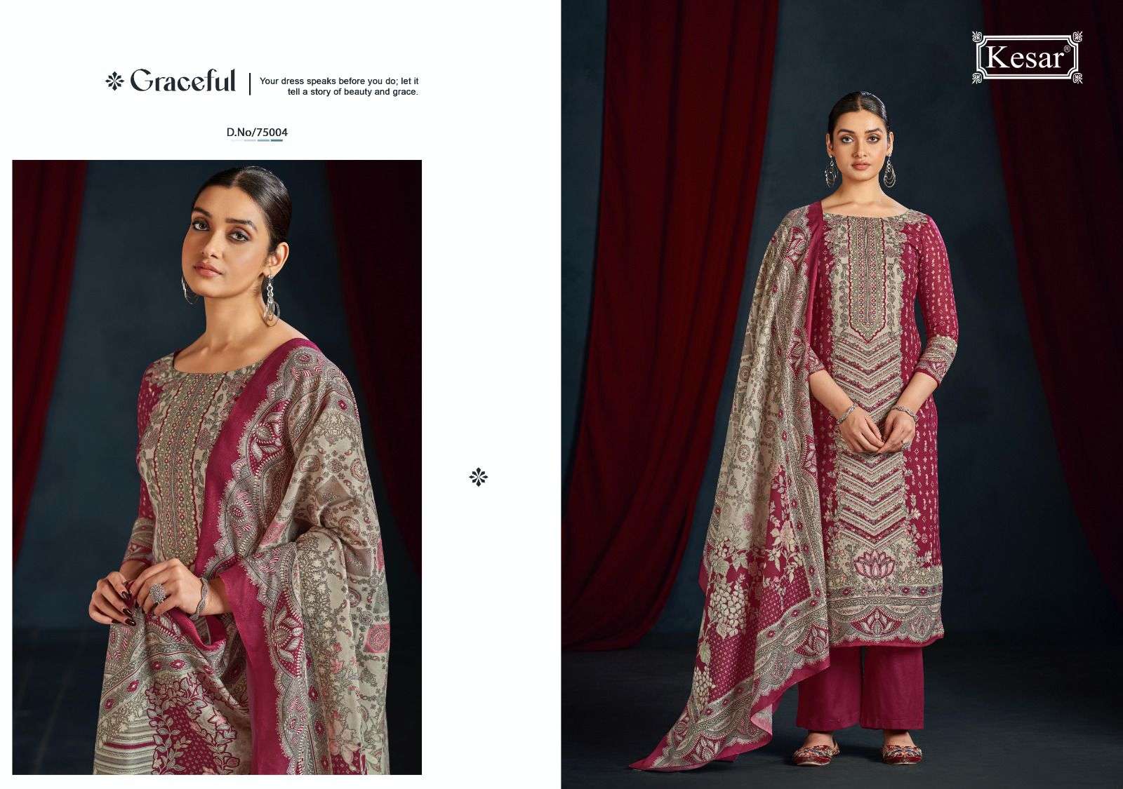 KESAR AARAMBH PASHMINA DIGITAL PRINTED WINTER WEAR SUIT