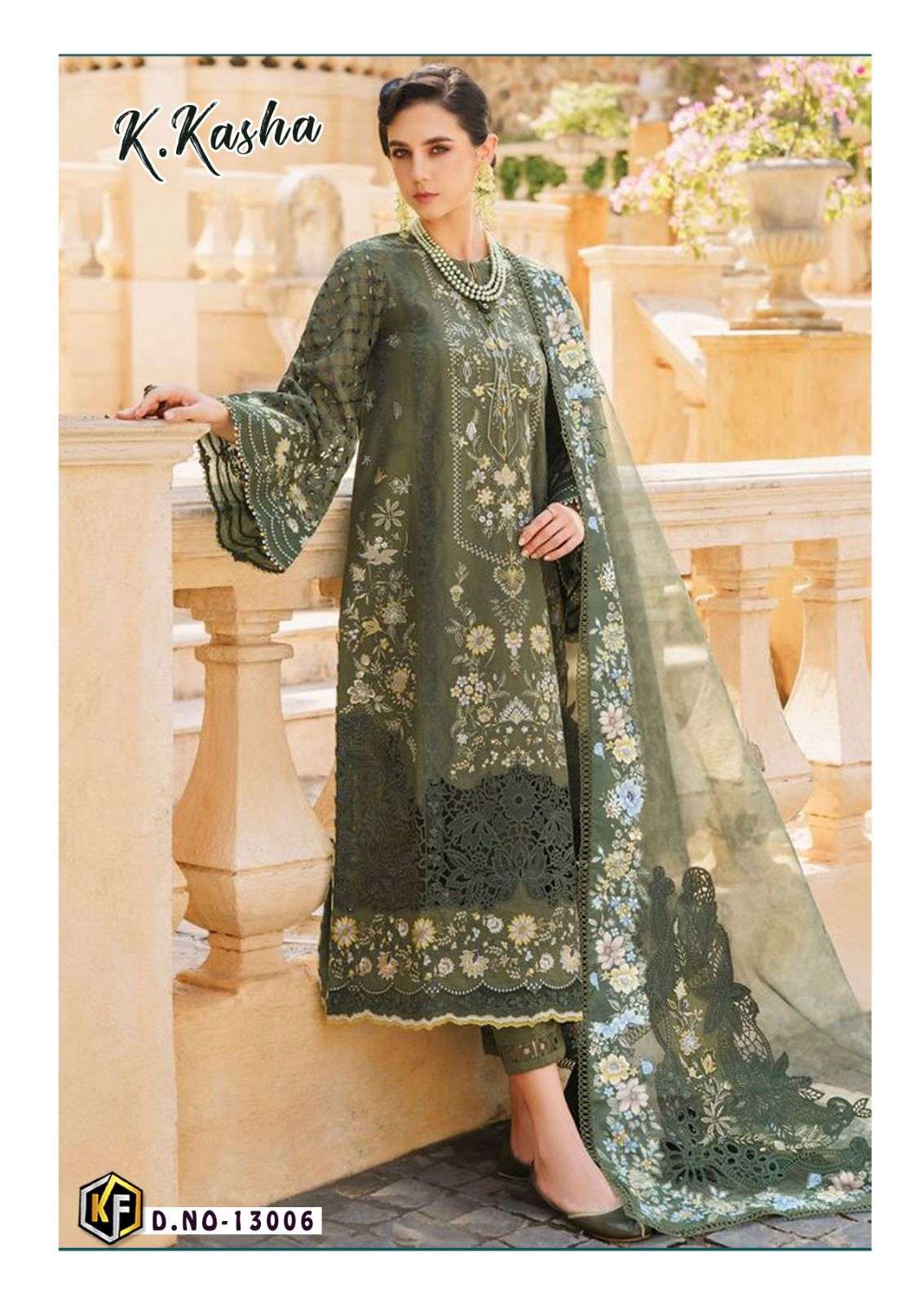 KEVAL FAB K KASHA VOL 13 COTTON DIGITAL PRINTS SUIT