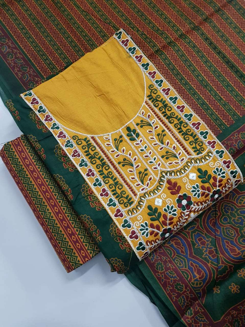 MF AJRAKH COTTON PRINT WITH PATCH WORK SALWAR SUIT