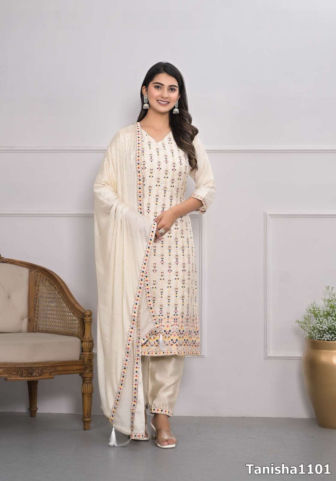 MF TANISHA VOL 15 JACQUARD SILK PREETY LOOK DESIGNER FANCY SUIT