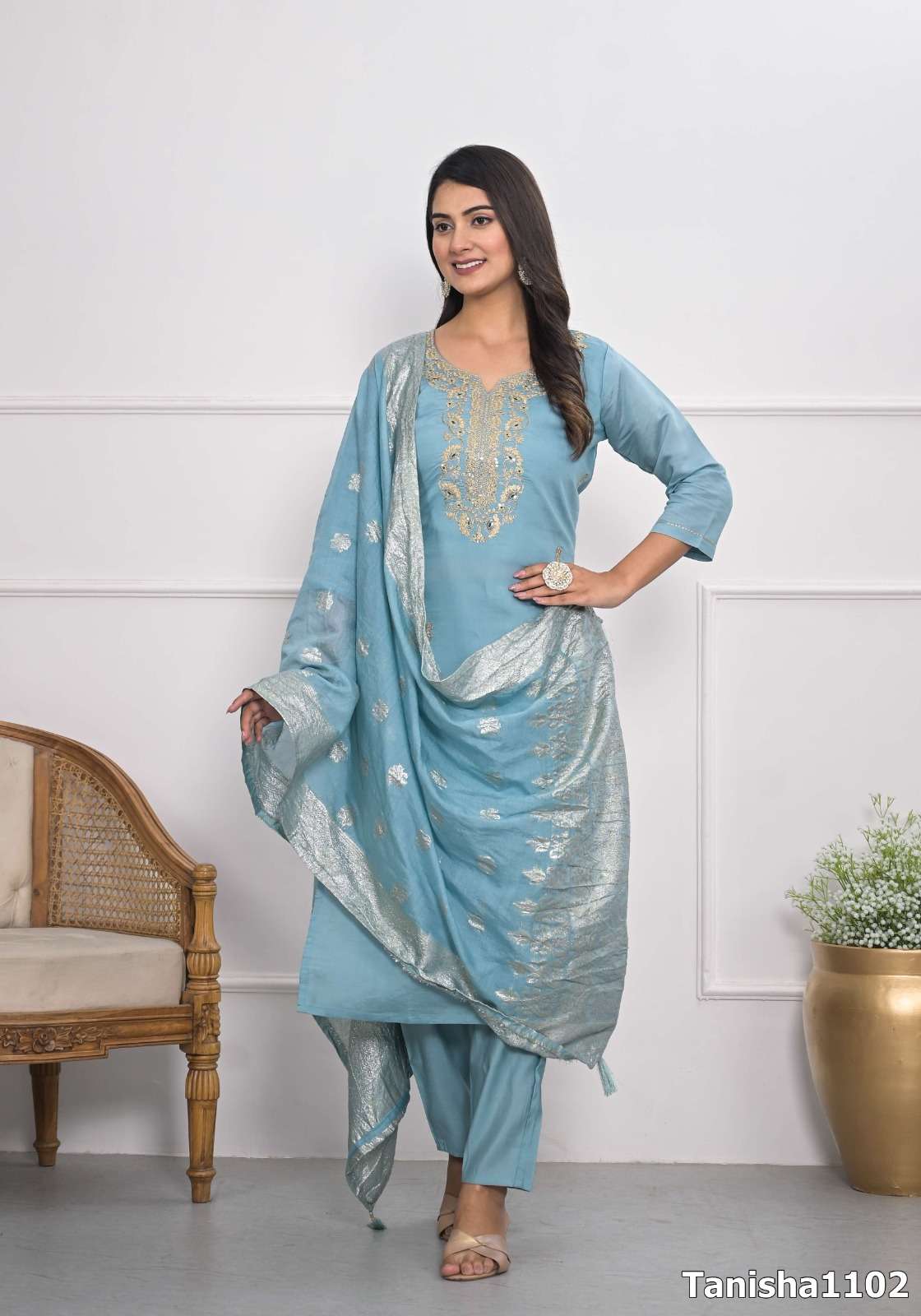 MF TANISHA VOL 15 JACQUARD SILK PREETY LOOK DESIGNER FANCY SUIT