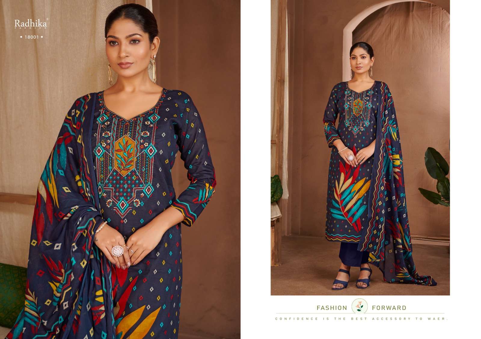RADHIKA FASHION AZARA ADIRA LAWN COTTON FANCY WORKS SUIT