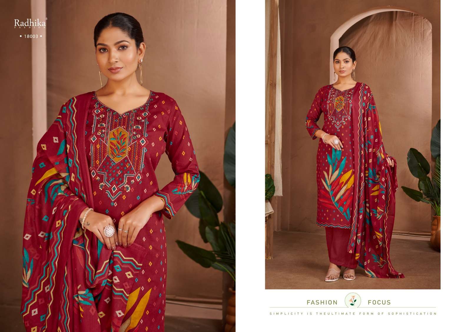 RADHIKA FASHION AZARA ADIRA LAWN COTTON FANCY WORKS SUIT