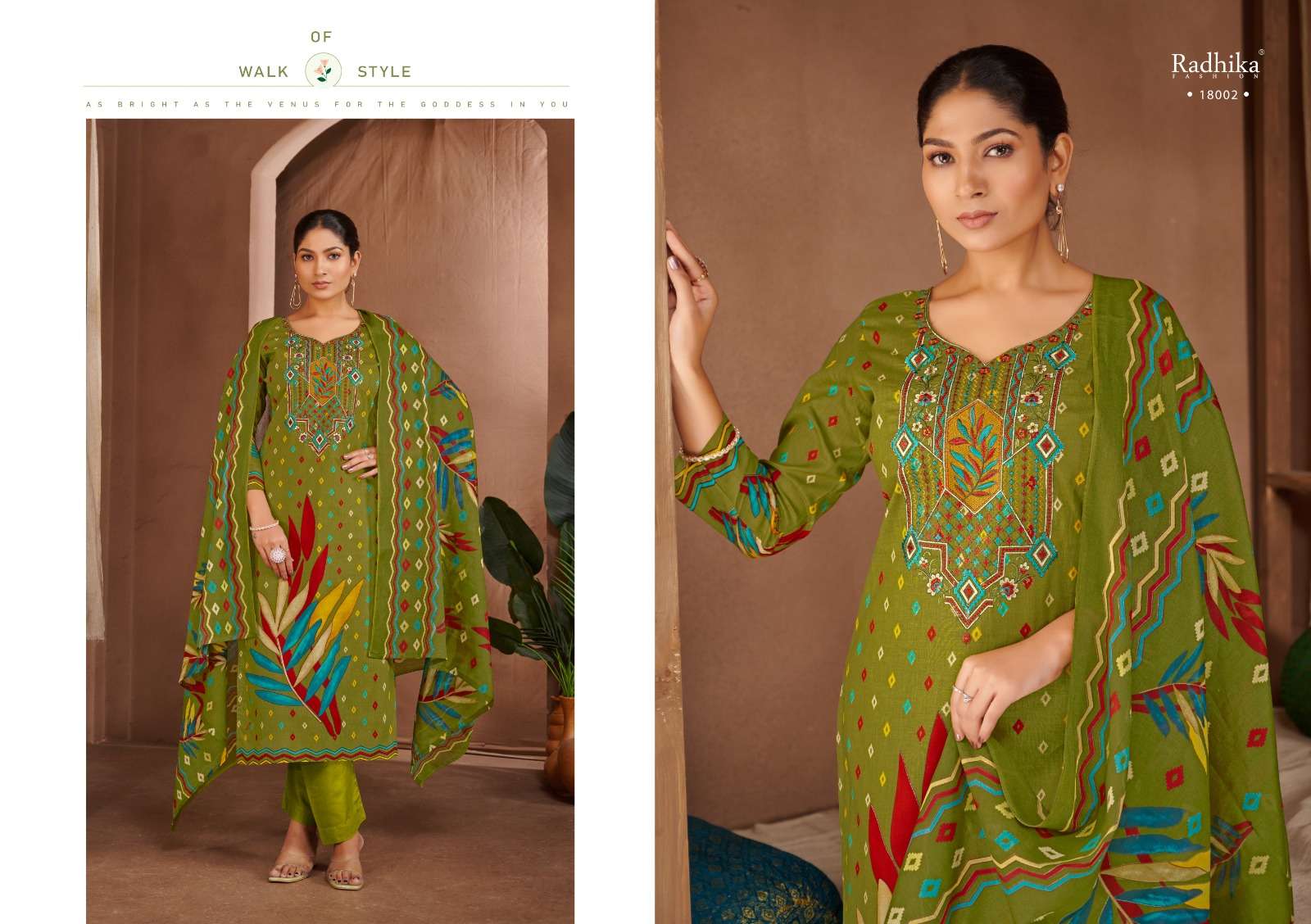 RADHIKA FASHION AZARA ADIRA LAWN COTTON FANCY WORKS SUIT