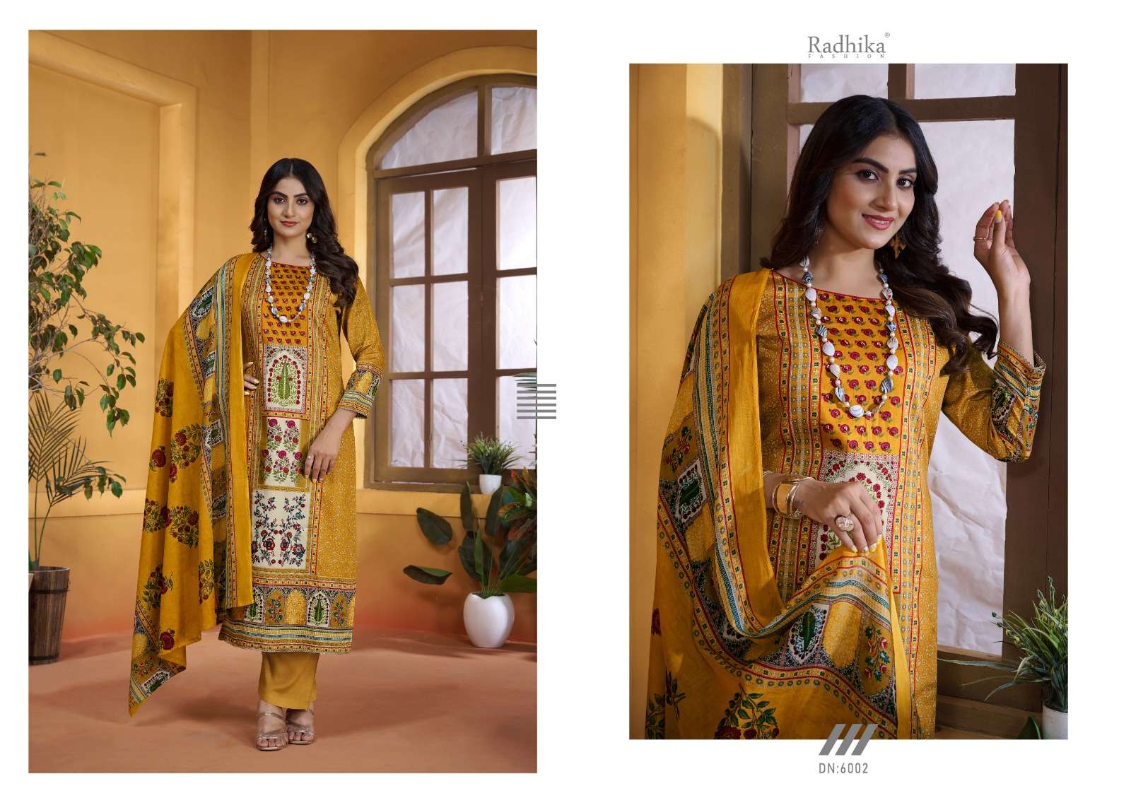 RADHIKA FASHION AZARA BELLA JAM COTTON PRINT WITH FANCY WORK SUIT