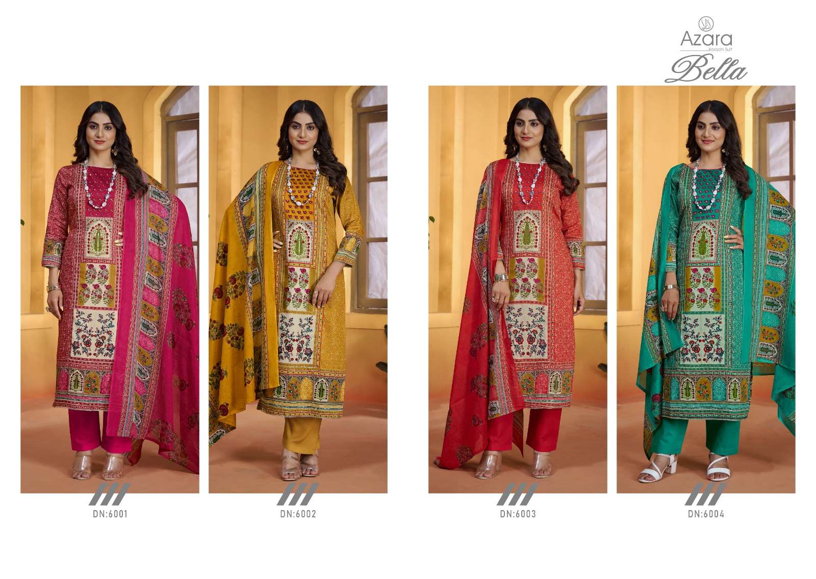RADHIKA FASHION AZARA BELLA JAM COTTON PRINT WITH FANCY WORK SUIT