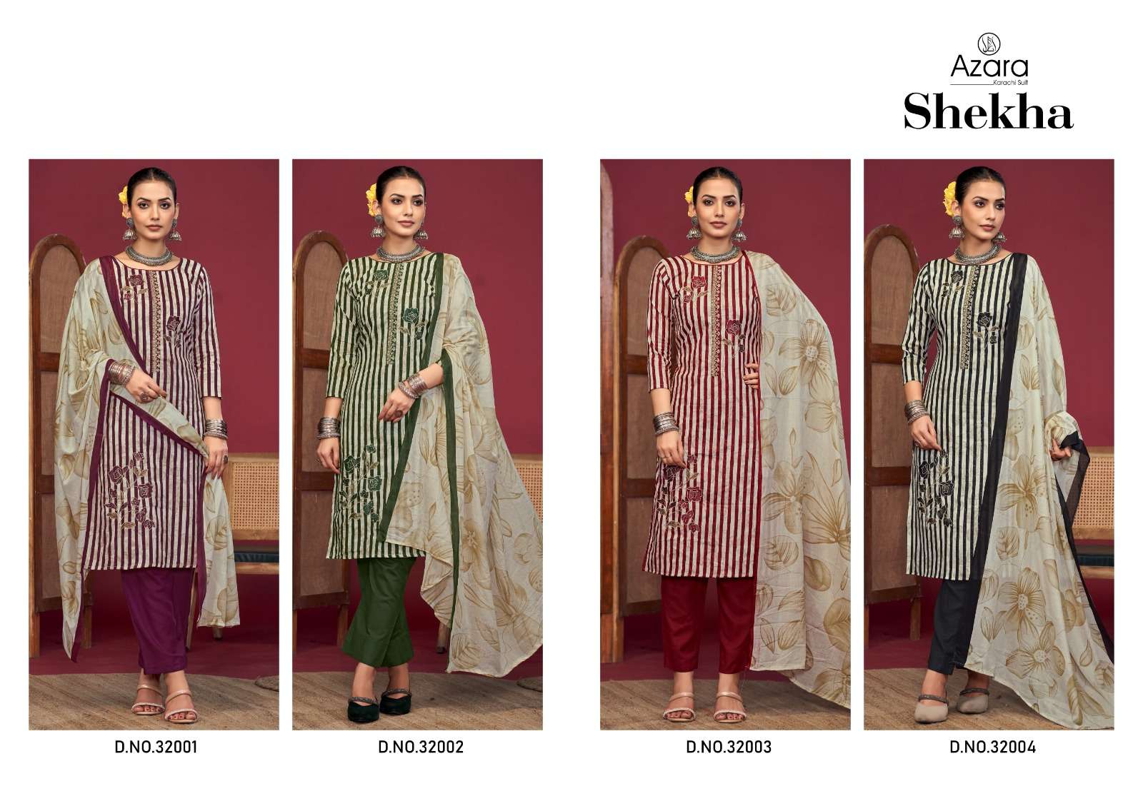 RADHIKA FASHION AZARA SHEKHA LAWN COTTON DIGITAL PRINTS WITH FANCY WORK SUIT