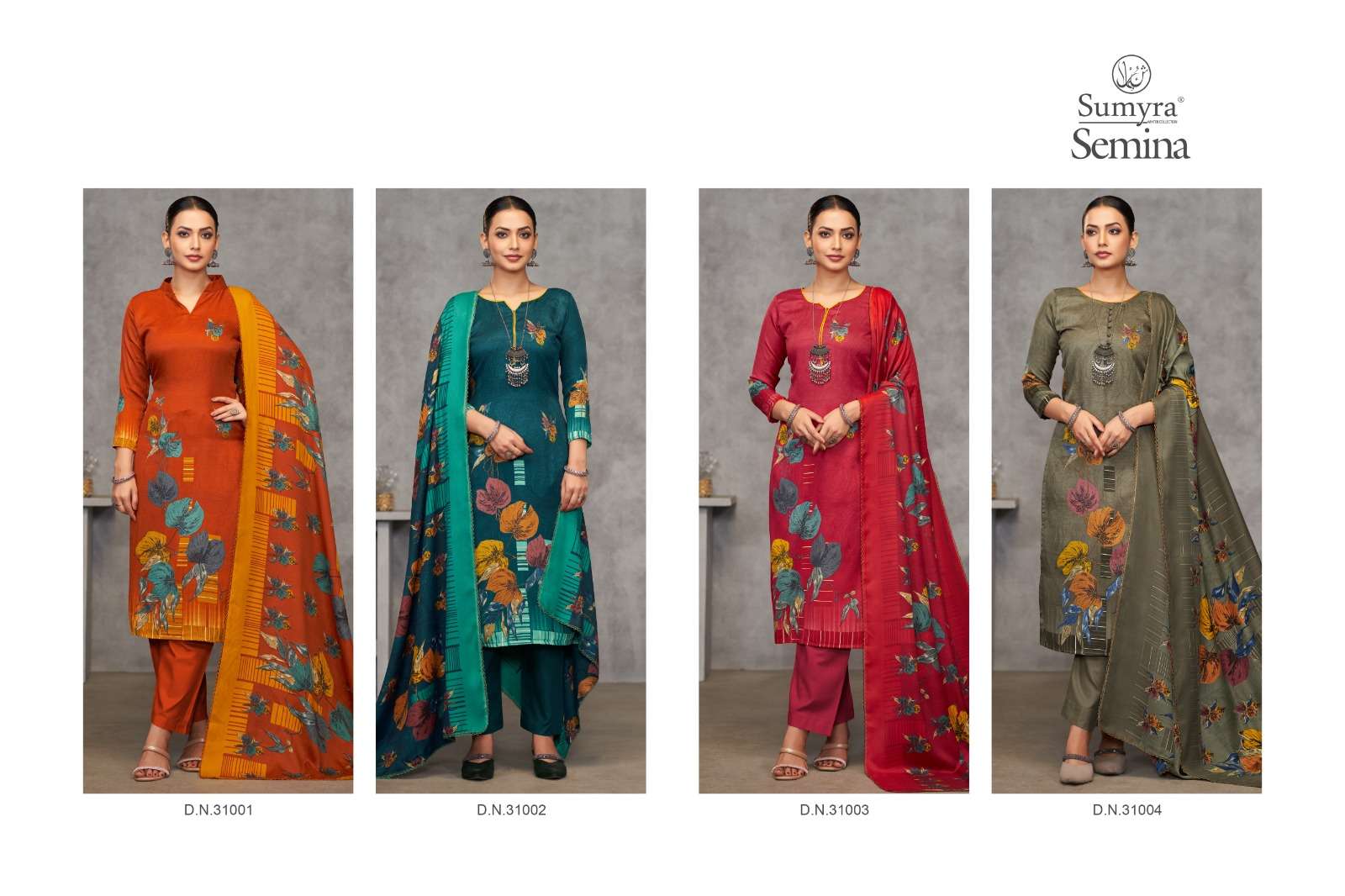 RADHIKA FASHION SUMYRA SEMINA PASHMINA FANCY WORK SUIT