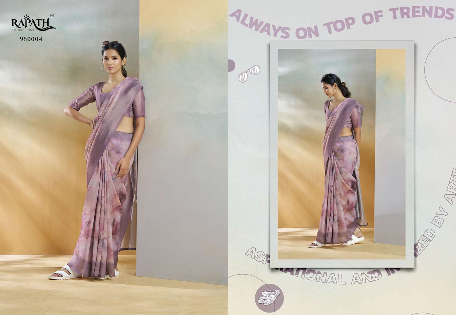 RAJPATH KORAL SILK TWO TONE FABRIC FANCY SILK SAREE