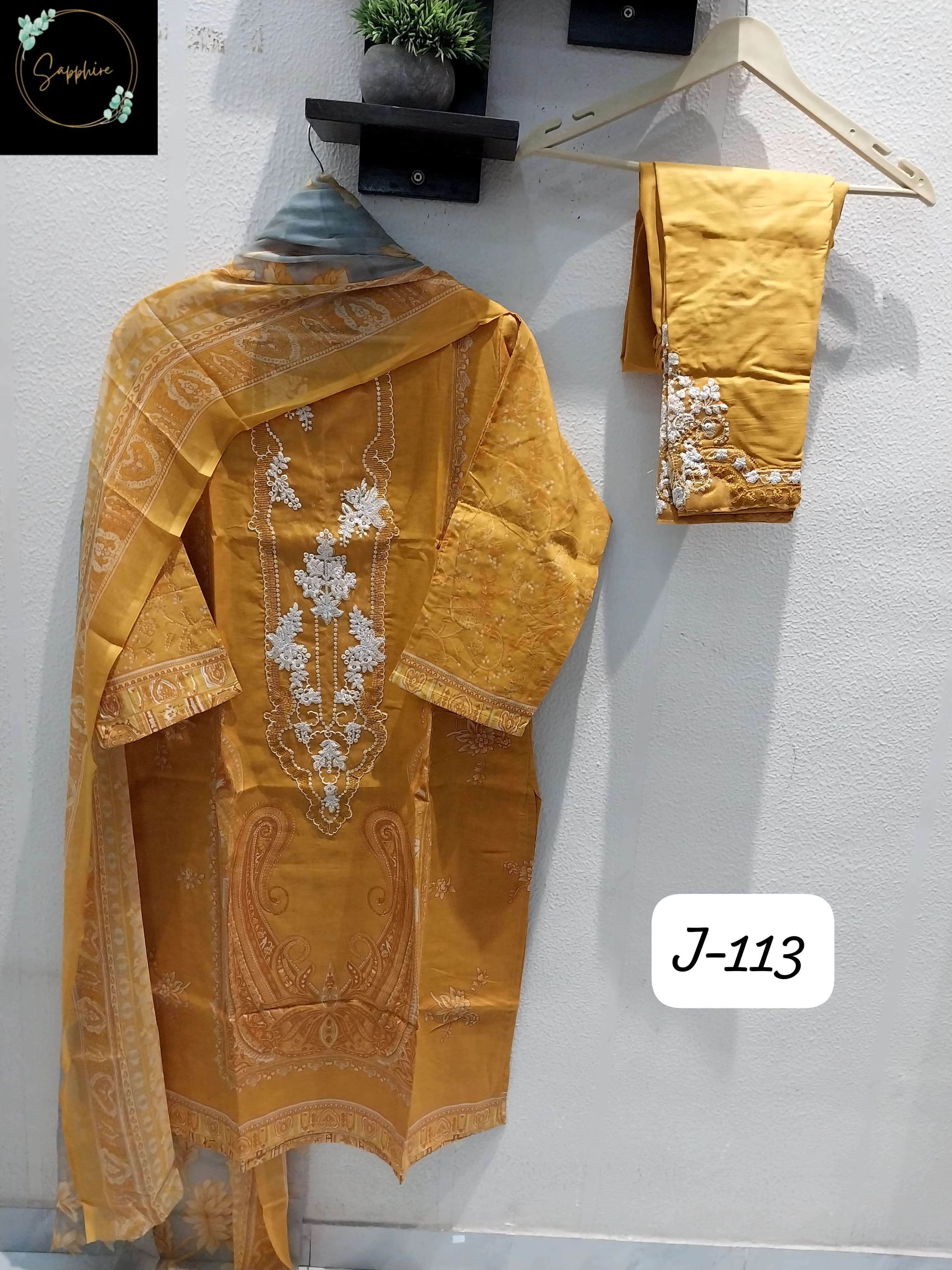 SAPPHIRE JAZMIN VOL 113 LAWN COTTON DESIGNER PAKISTANI SUIT