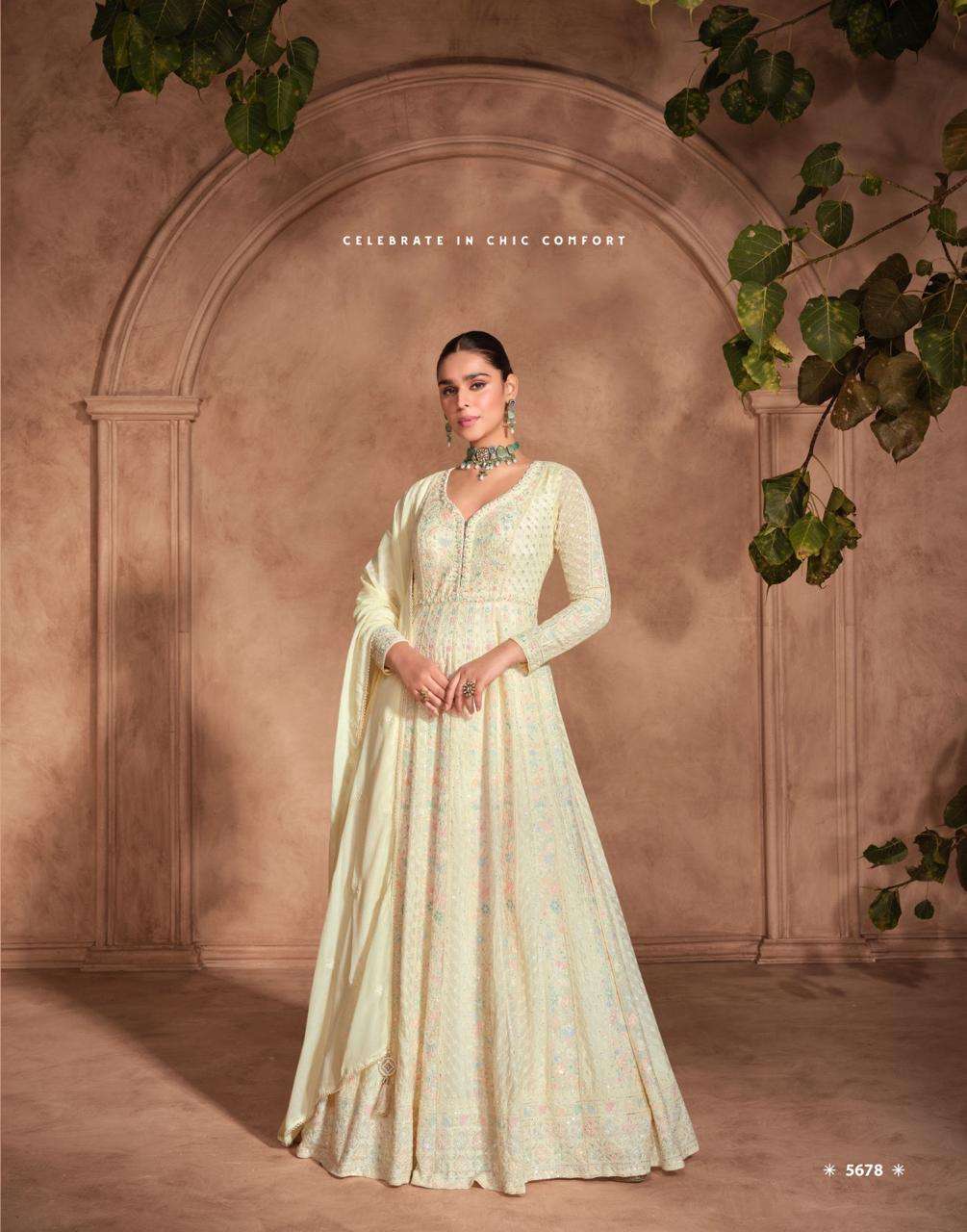 SAYURI DESIGNER IZHAAR HEAVY CHIKANKARI EMBROIDERED GOWN DRESS