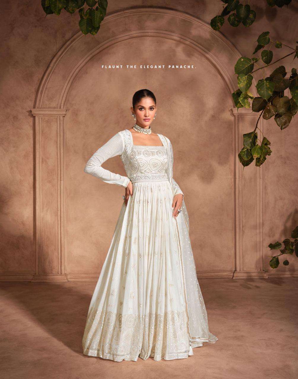 SAYURI DESIGNER IZHAAR HEAVY CHIKANKARI EMBROIDERED GOWN DRESS