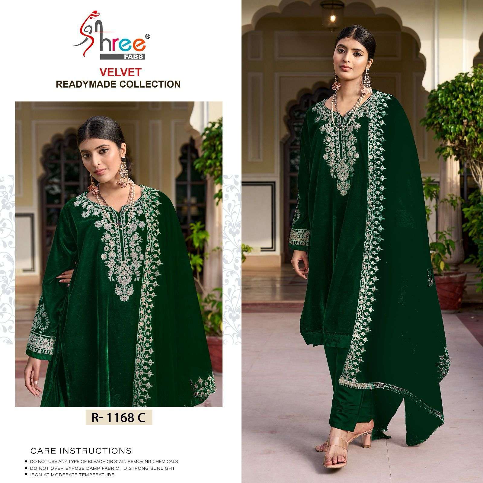 SHREE FAB DESIGN NO - R - 1168 VELVET READYMADE SUIT