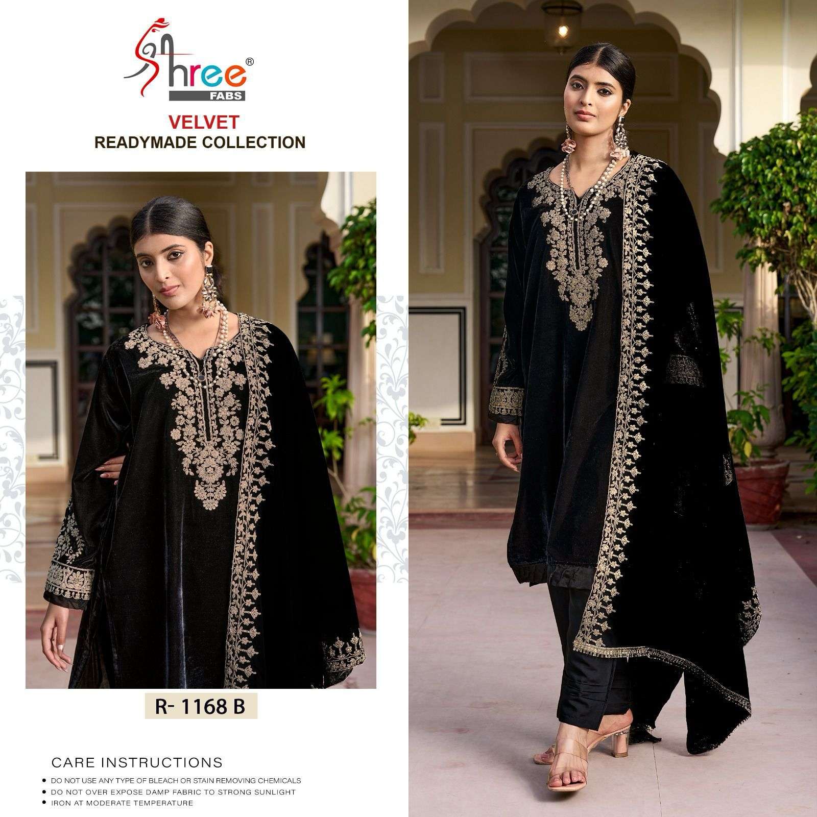 SHREE FAB DESIGN NO - R - 1168 VELVET READYMADE SUIT