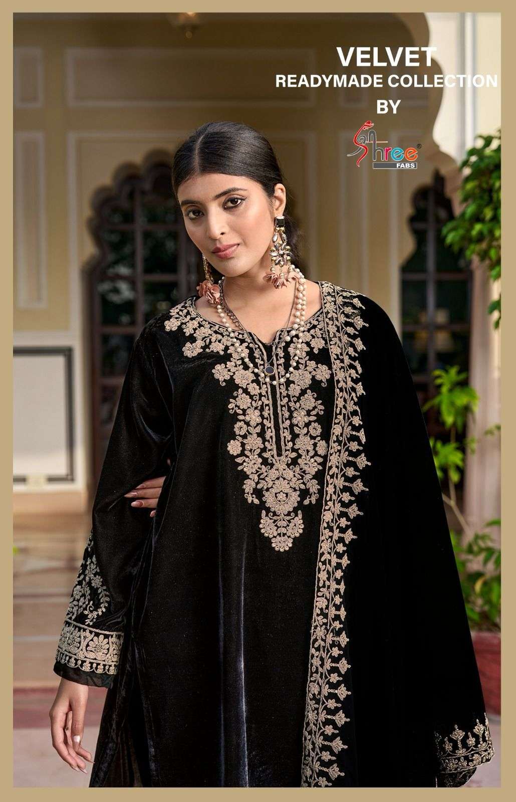 SHREE FAB DESIGN NO - R - 1168 VELVET READYMADE SUIT