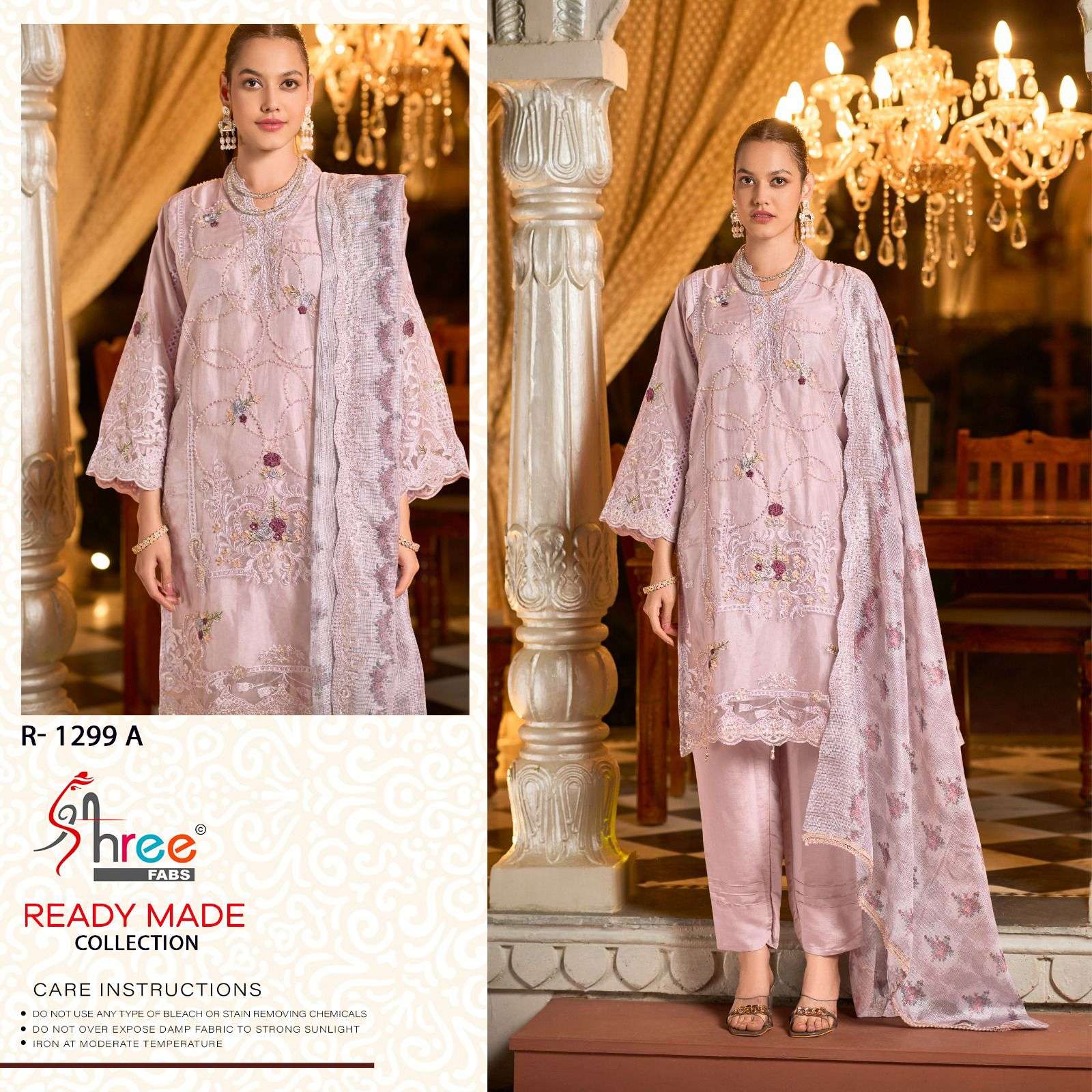 SHREE FABS R  1299 ORGANZA BEAUTIFUL EMBROIDERED PAKISTANI SUIT