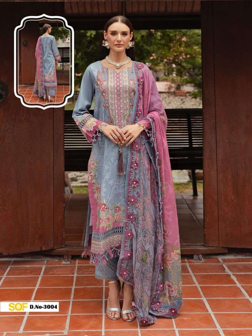 SHREE OM FAB AYRA B RANG RASIYA VOL 3 LAWN COTTON DIGITAL PRINTS SUIT