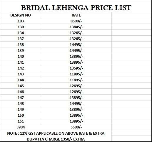 TATHASTU ANAARA BRIDAL WEAR LEHENGA CHOLI