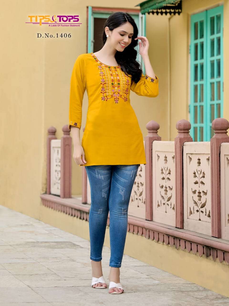 TIPS AND TOPS BUBBLY VOL 14 FANCY WESTERN TUNIC TOP