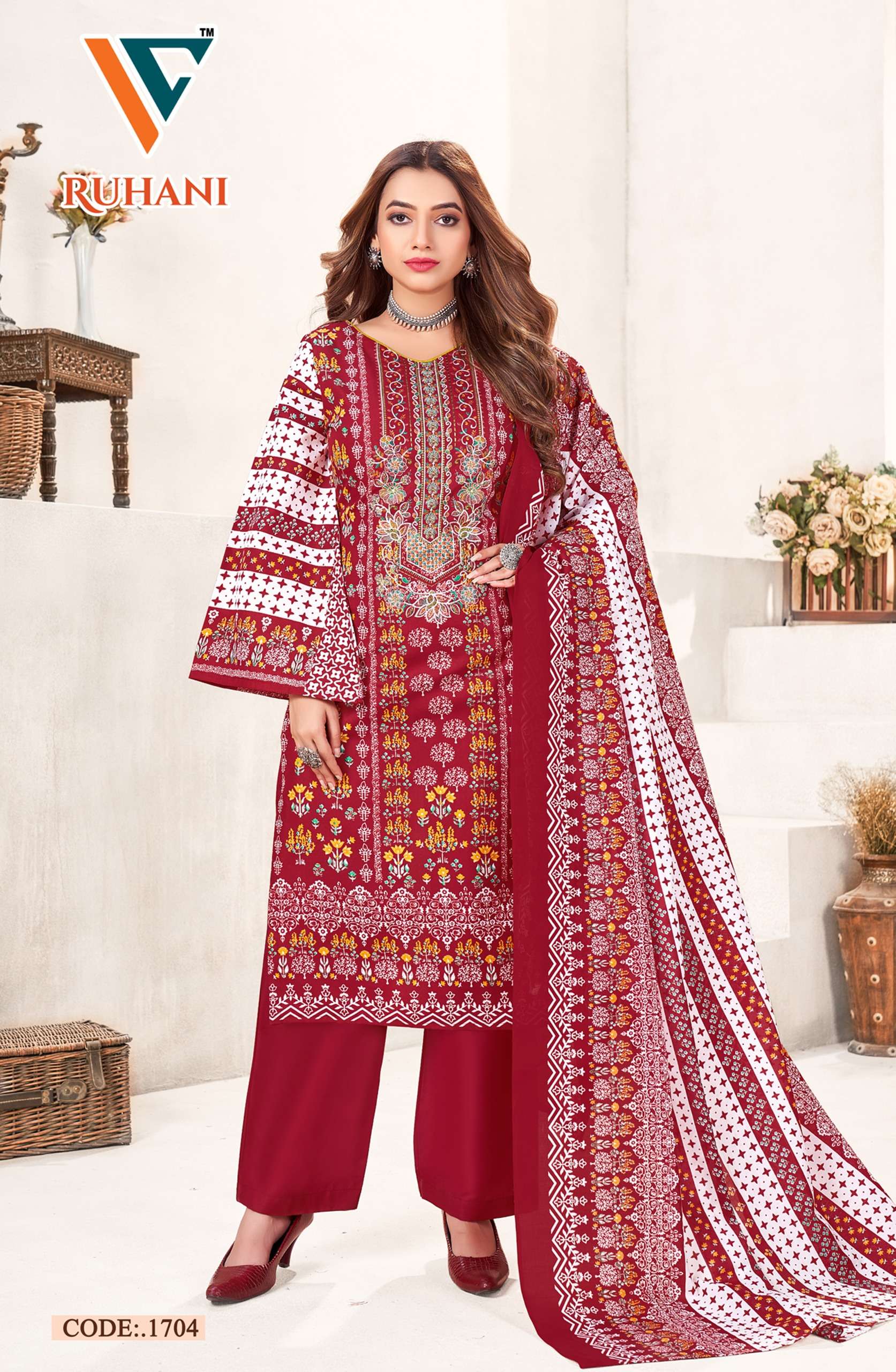 VANDANA CREATION RUHANI VOL 17 COTTON DIGITAL PRINTS SALWAR SUIT