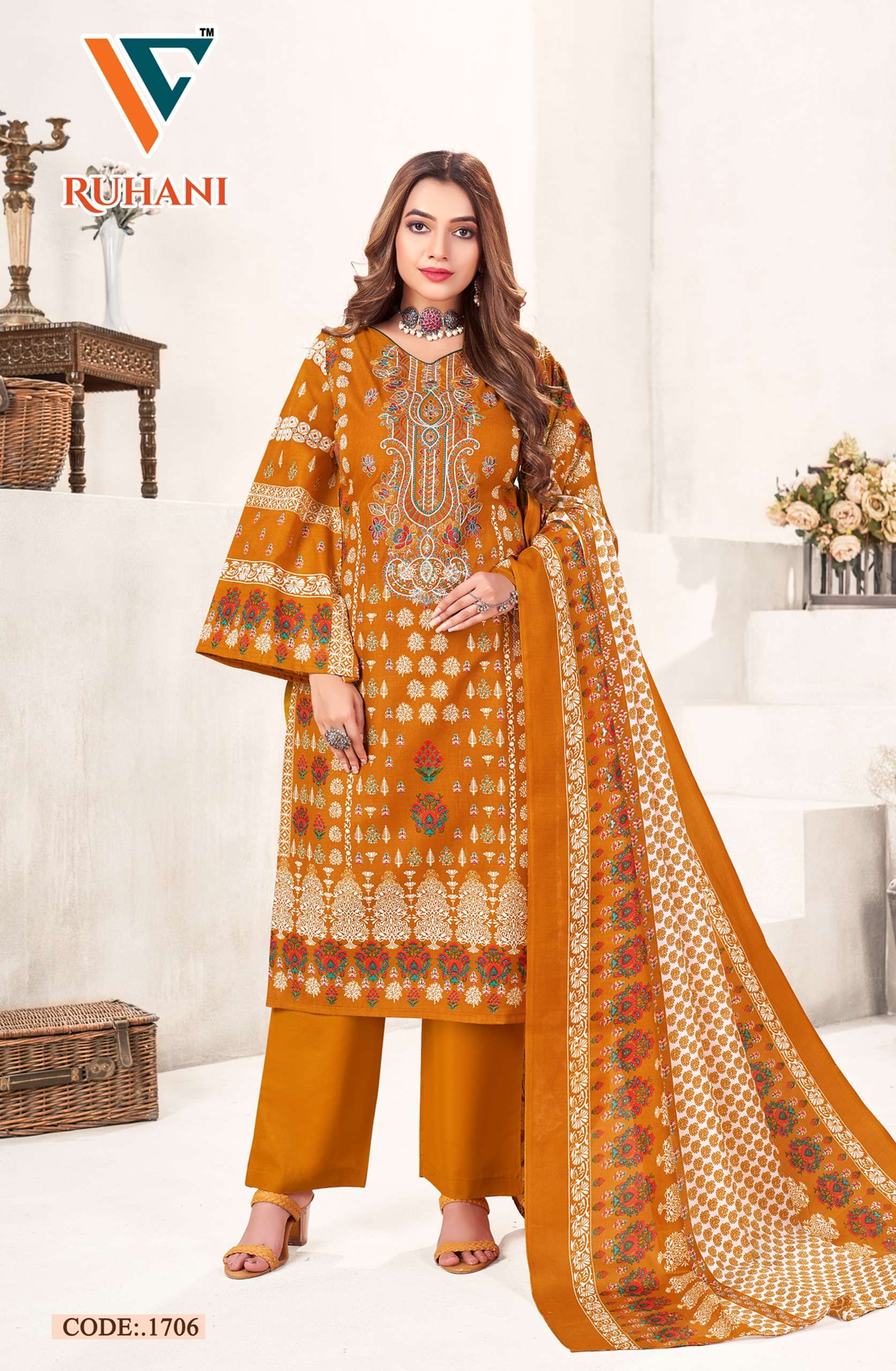 VANDANA CREATION RUHANI VOL 17 COTTON DIGITAL PRINTS SALWAR SUIT
