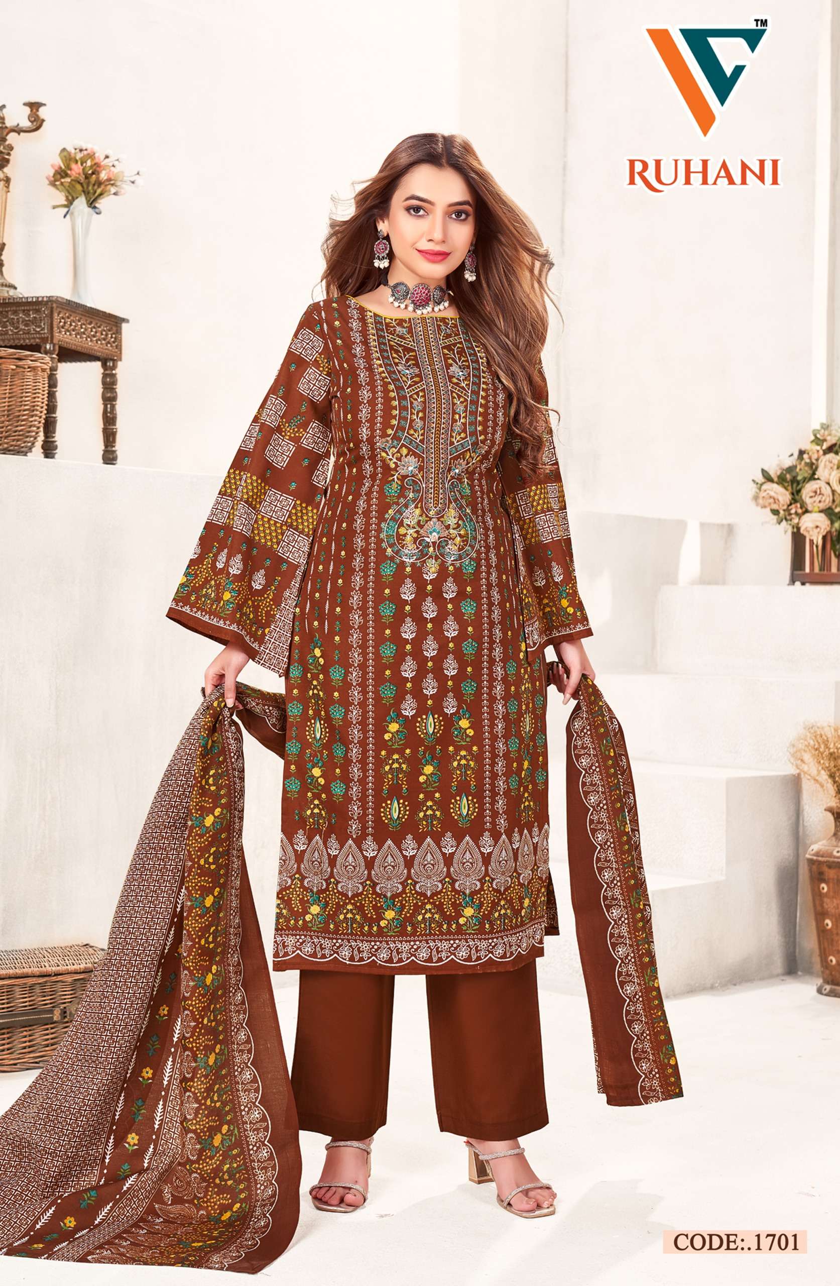 VANDANA CREATION RUHANI VOL 17 COTTON DIGITAL PRINTS SALWAR SUIT