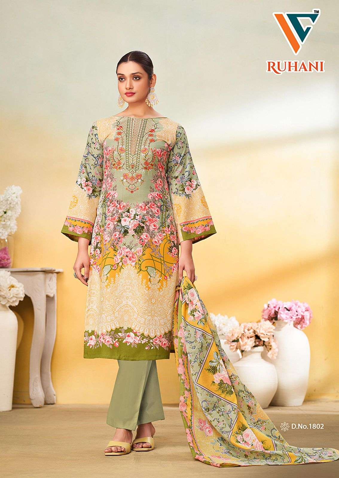 VANDANA‎ CREATION RUHANI‎ VOL 18 COTTON DIGITAL PRINTS SALWAR SUIT