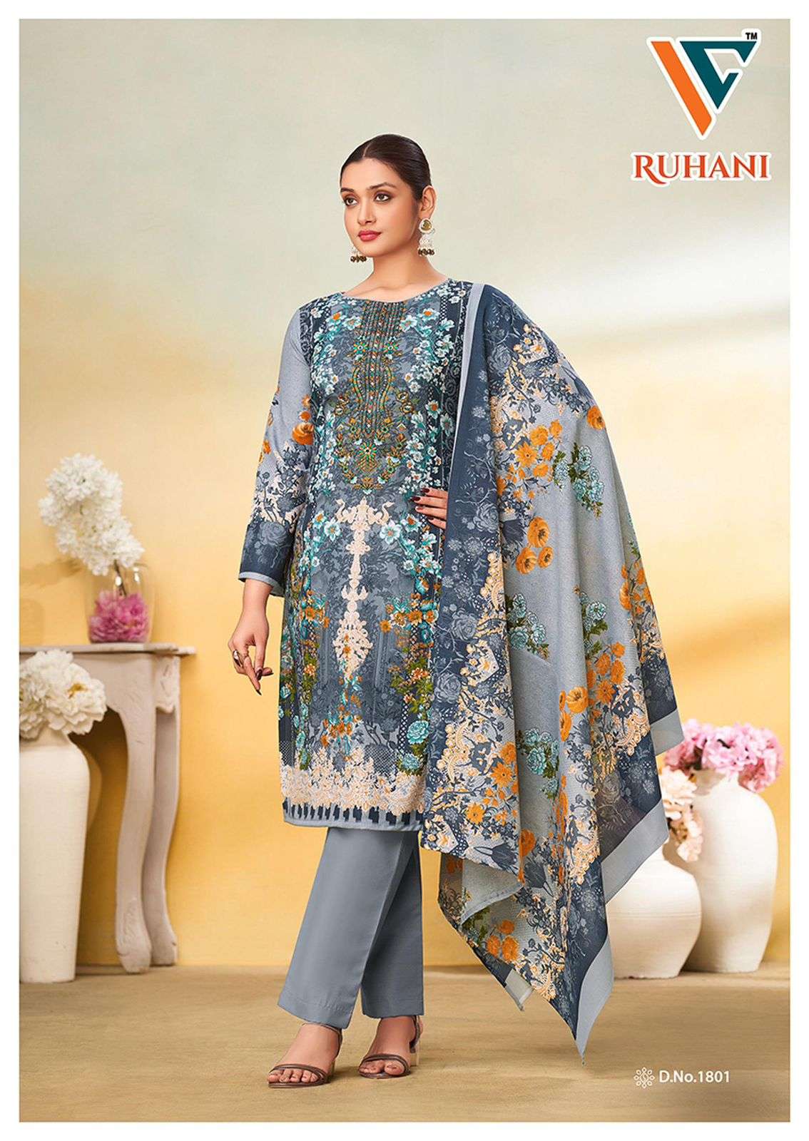 VANDANA‎ CREATION RUHANI‎ VOL 18 COTTON DIGITAL PRINTS SALWAR SUIT