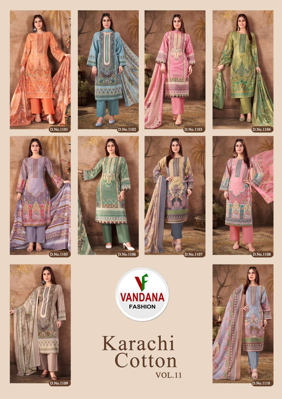 VANDANA FASHION KARACHI COTTON VOL 11 COTTON DIGITAL PRINTS SALWAR SUIT