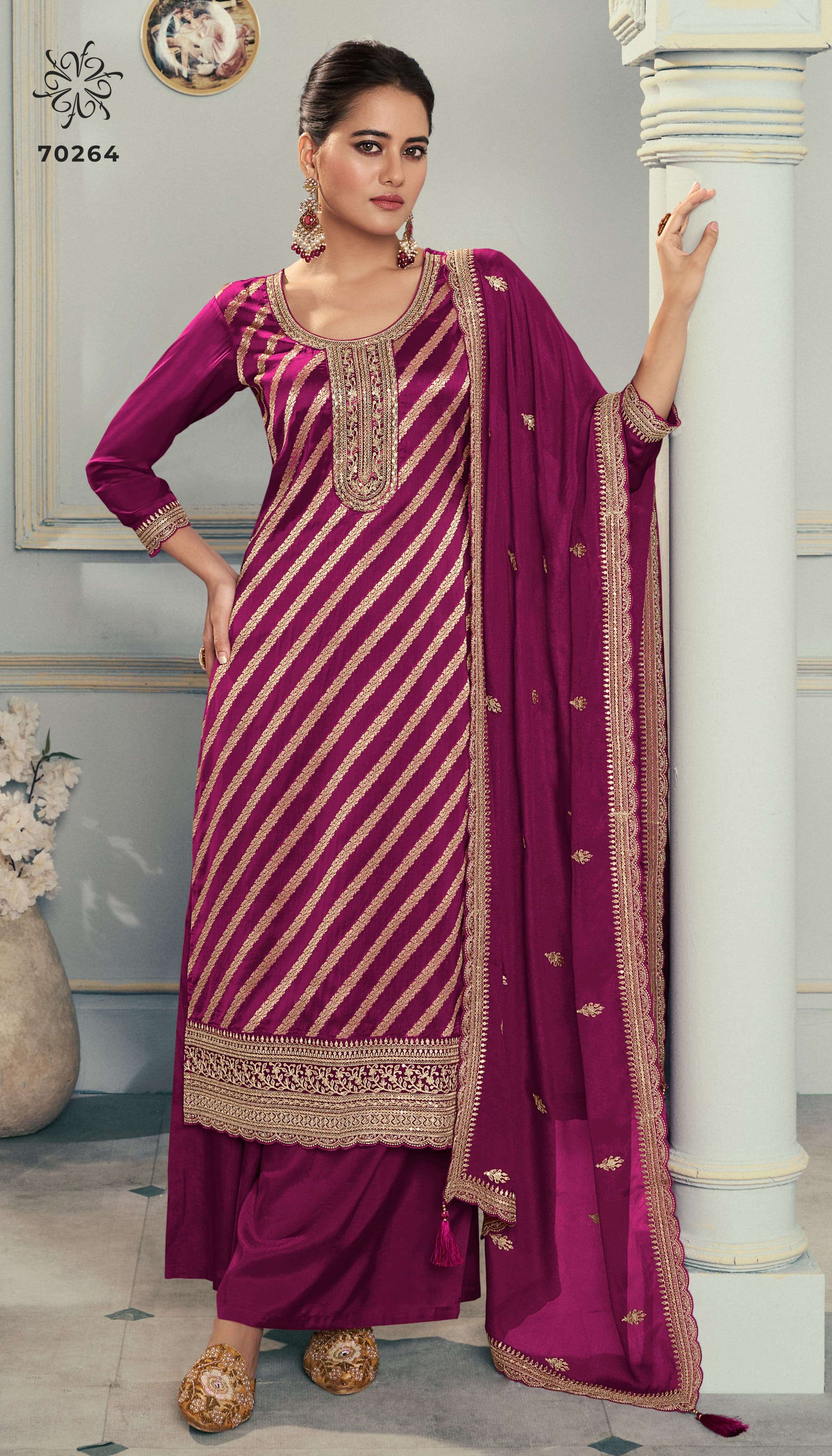VINAY FASHION KULEESH SILKY VOL 3 SILK JACQUARD DESIGNER LADIES SUIT
