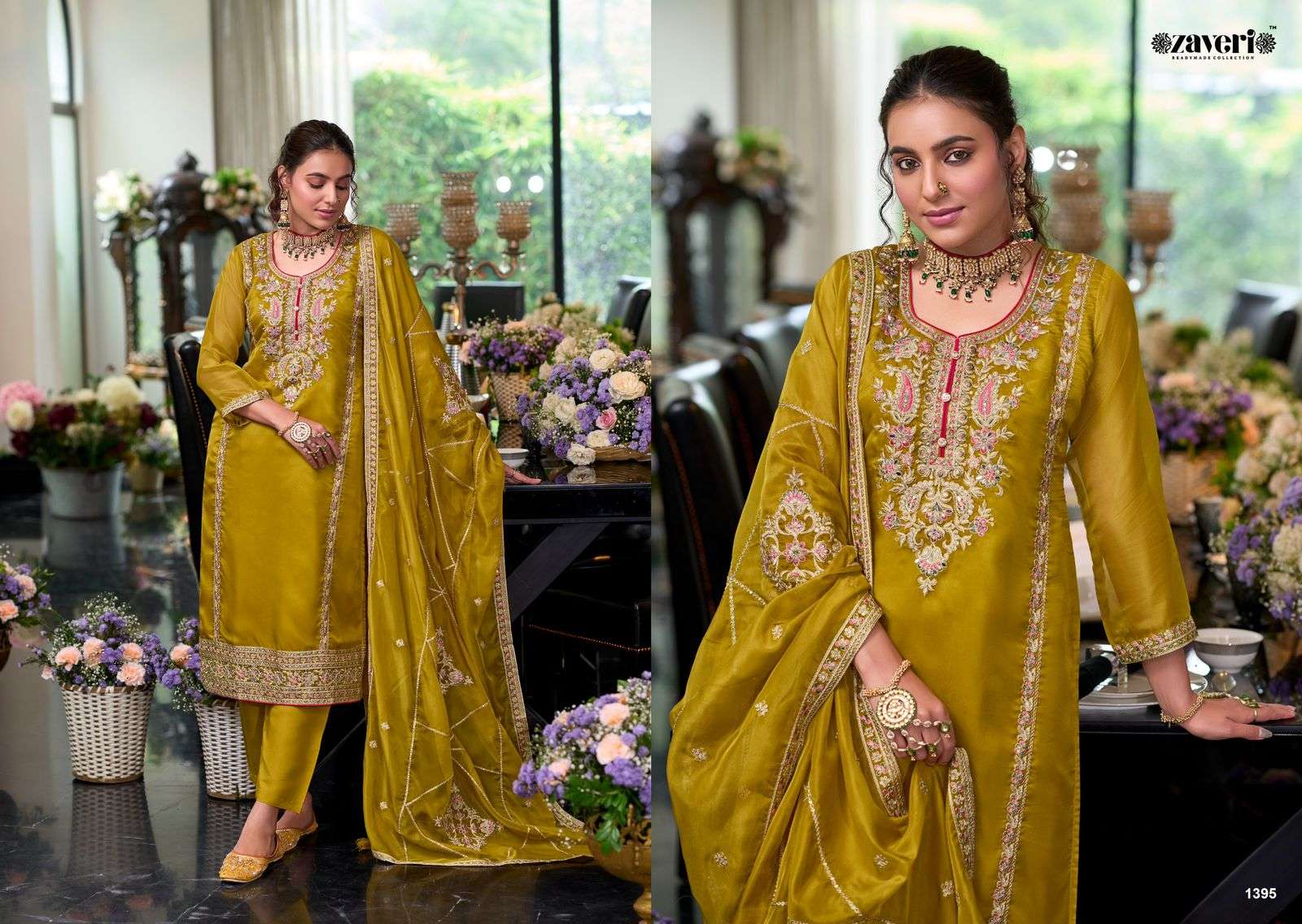 ZAVERI WOMAN BEAUTY MOON ORGANZA EMBROIDERY DESIGNER LADIES SUIT
