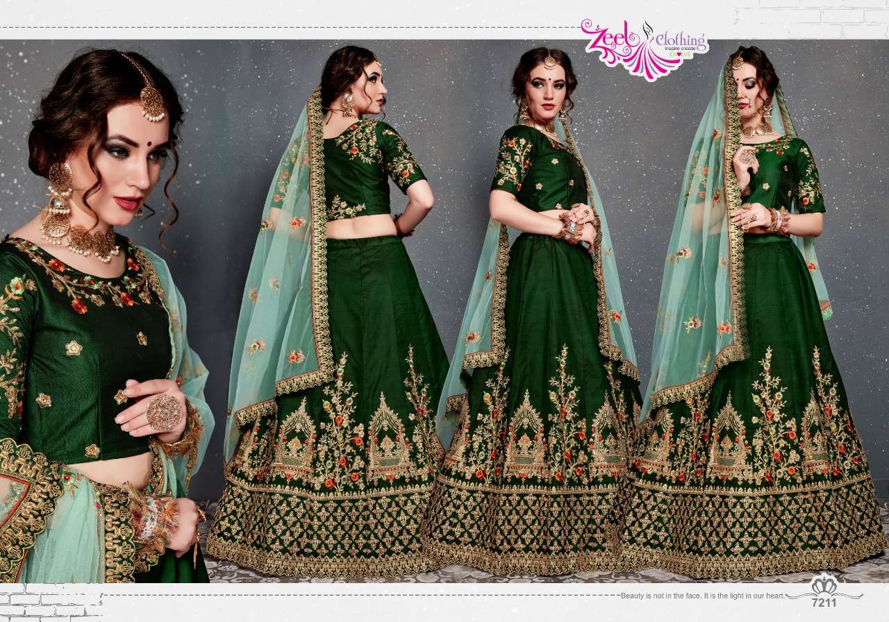 ZEEL CLOTHING ROOHBAB VELVET HEAVY DESIGNER LEHENGA CHOLI