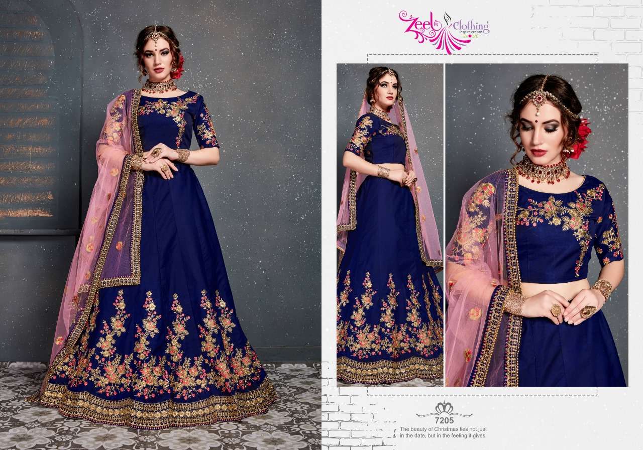 ZEEL CLOTHING ROOHBAB VELVET HEAVY DESIGNER LEHENGA CHOLI