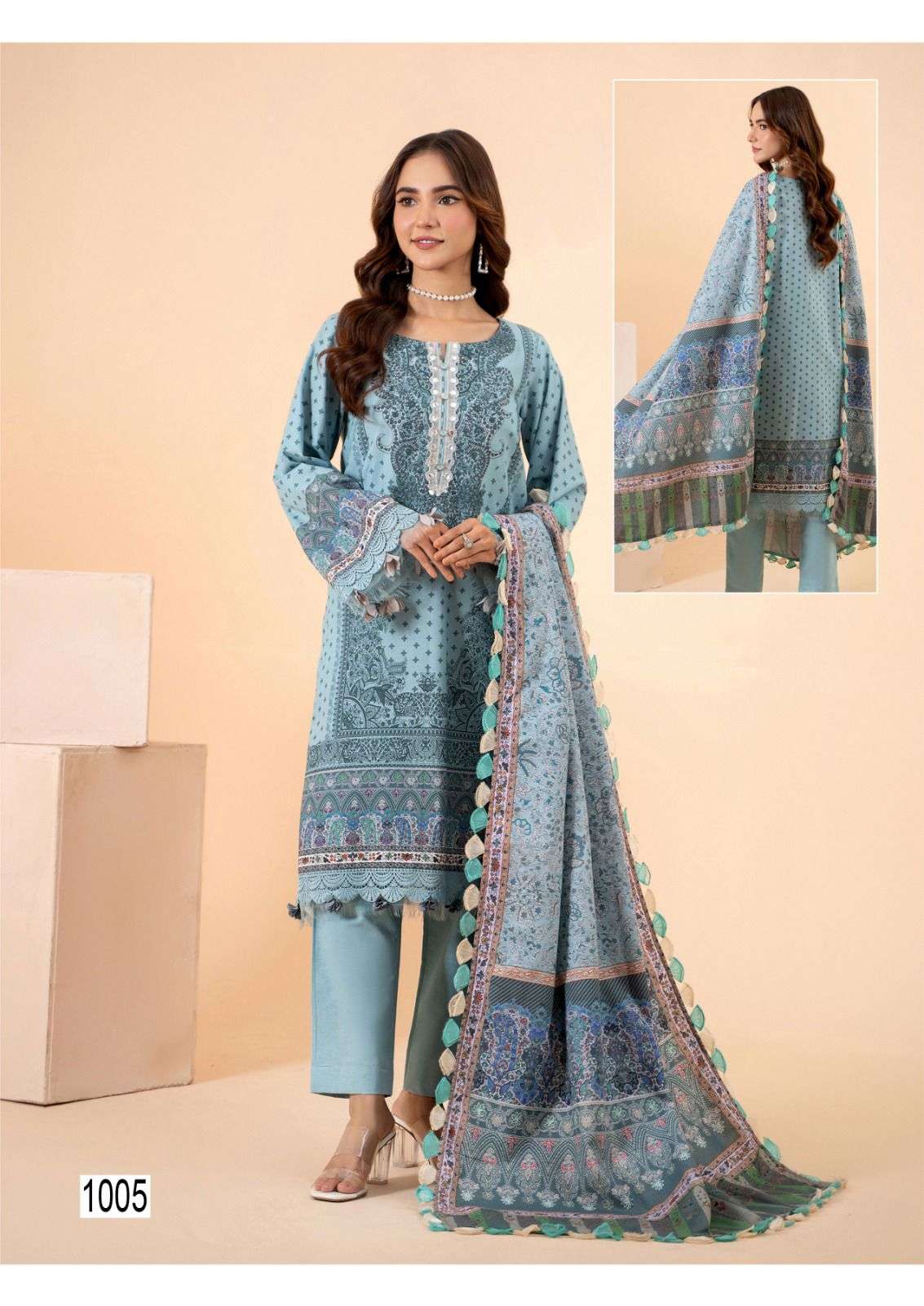 ZELLBURY ASIMJOFA COTTON DIGITAL PRINTS SALWAR SUIT