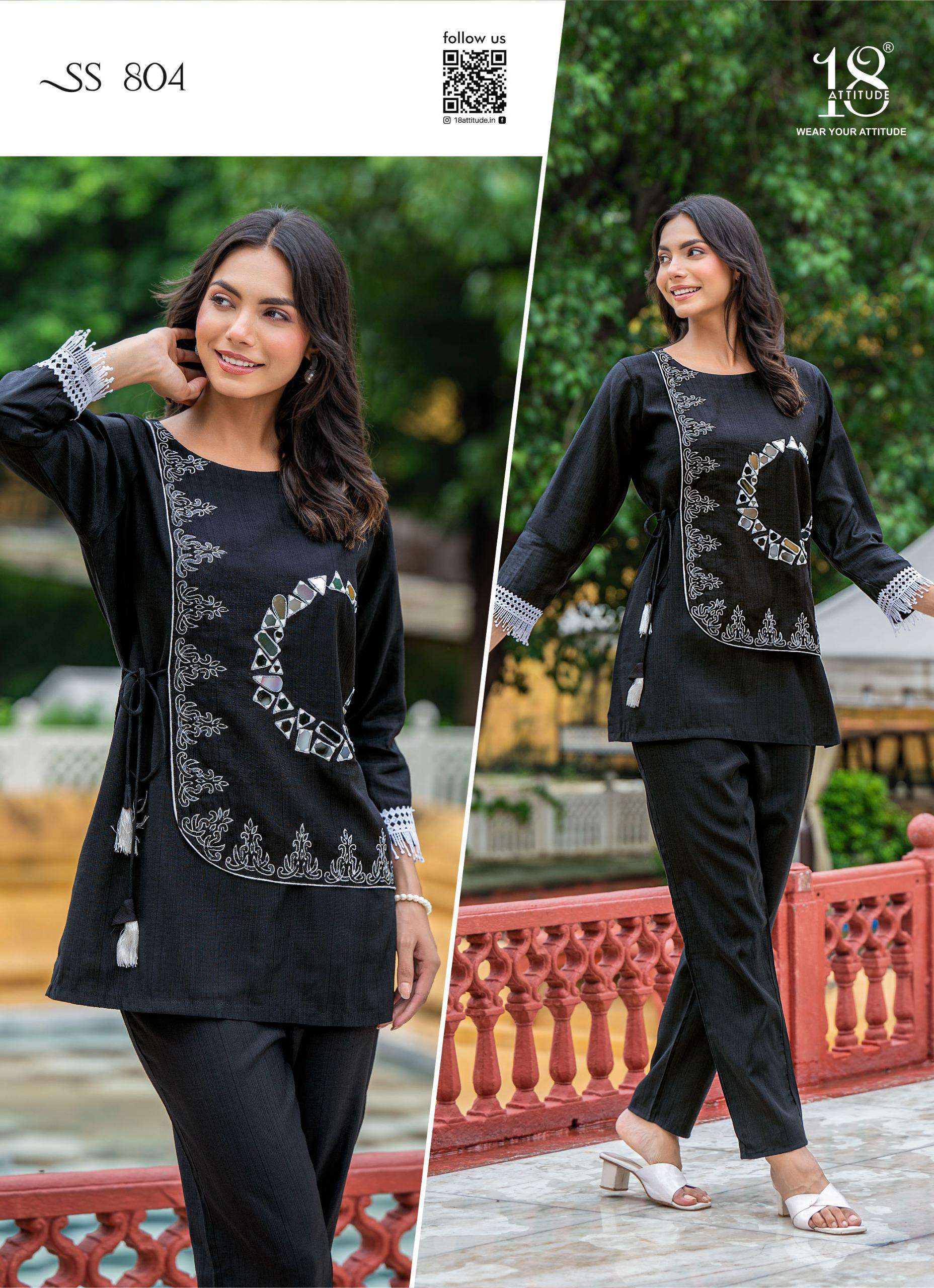 18 ATTITUDE SHO SHAA VOL 8 VISCOSE FANCY STYLISH CO-ORD SET