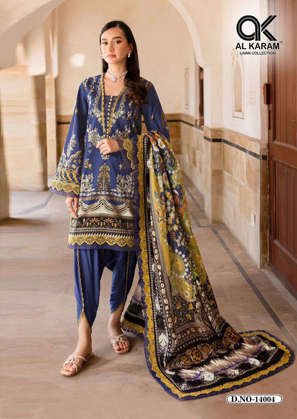 AL KARAM KESARIYA MAGIC IN PRINT VOL 14 COTTON DIGITAL PRINTS SALWAR SUIT