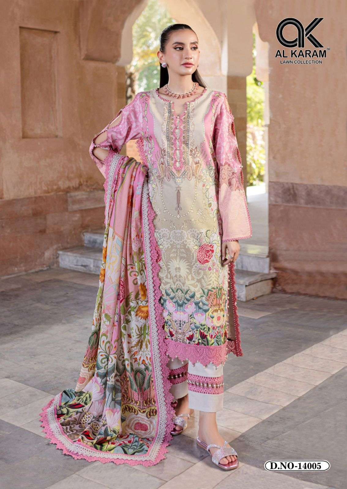 AL KARAM KESARIYA MAGIC IN PRINT VOL 14 COTTON DIGITAL PRINTS SALWAR SUIT
